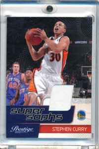 Camiseta deportiva Stephen Curry 2010-11 Panini Prestige Super Sophs Materials/249 - Imagen 1 de 3
