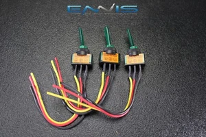 INTERRUPTOR DE PALANCA DE ENCENDIDO Y APAGADO ILUMINADO 3 PIEZAS VERDE PRECABLEADO 12 VOLTIOS 20 AMP IBITSG - Imagen 1 de 1