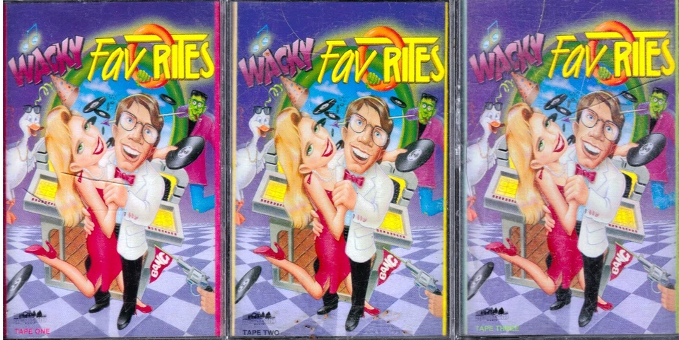 WACKY FAVORITES- Vol 1, 2, 3 Comedy Novelty- 40 Titles- Cassette Tapes VG - Image 1 of 2