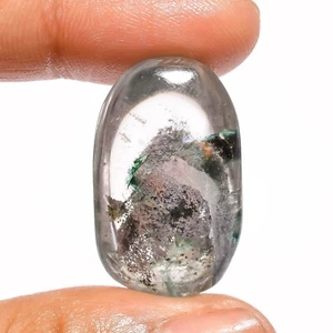 35,50 kt natürlicher Lodolith Quarz ausgefallener Cabochon loser Edelstein 28 x 17 x 11 mm - Bild 1 von 6