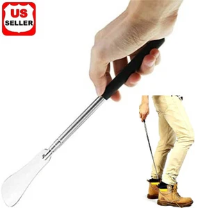 New Extra Long Handle Shoe Horn Stainless Steel 25" Handled Metal Shoehorn Horns - Picture 1 of 6