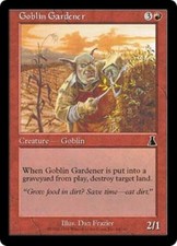 WOTC MtG Urza's Destiny Goblin Gardener (C) (Foil) EX