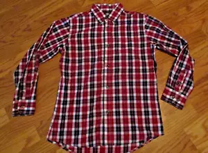 Wrangler Riata~Boy's Plaid Button Down Plaid Shirt~Size Large - Picture 1 of 12