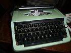 Vintage Sears teal with black keys typewriter Model 268 52600 In Case