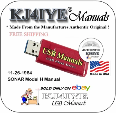 SONAR Modelo H, MANUAL DEL PROPIETARIO USB + Radio CB Esquemática KJ4IYE Foto 1 de 4
