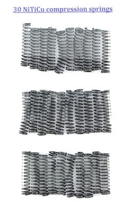 30 ressorts NiTiCu en alliage mémoire en forme de nitinol, 70°C = activation 158°F - Photo 1/2