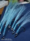  3x  UK BASS SALTWATER FLIES Fly, fishscales blue Ultimate Surf Candy 1/0 10cm