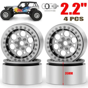4x 2.2'' Metal Beadlock Wheel Rim For 1/10 Wraith D90 TRX-4 AX10 RR10 RC Crawler - Picture 1 of 12