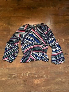 Artelier Nicole Miller Women's Top Size Large L Colorful Striped Pretty Ladies - Picture 1 of 3