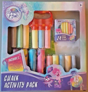 My Little Pony Kreide Aktivitätsset 43-teilig Hasbro Bürgersteig Kunsthalter Schablonen - Bild 1 von 2