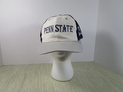 Vintage PENN STATE Nittany Lions Ball Cap Hat size 7 1/4 blue white gray brim  - Image 1 of 4