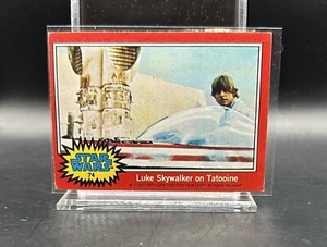 1977 Topps Star Wars Luke Skywalker en Tatooine #74 Jedi Han Solo Leia Kenobi - Imagen 1 de 2