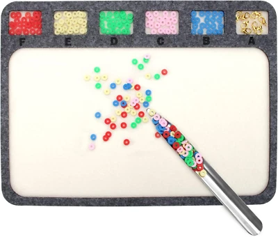 Pletpet 2 PCS Set Bead Mats with Bead Scoop, Beading Trays Boards with Six Indiv - Image 1 of 4