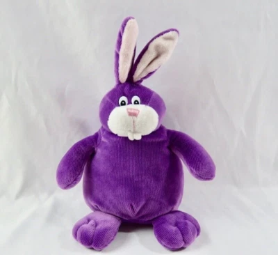 Chosun Bunny Rabbit Plush Chubby Cuddly Soft Purple Sitting Stuffed Animal 13" - Image 1 of 4
