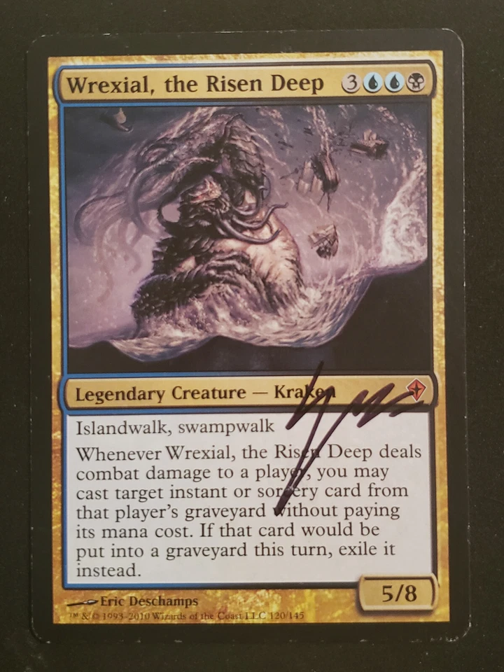 MTG Wrexial, the Risen Deep-Artist Signed (Eric Deschamps) - Worldwake #120 - Image 1 of 3