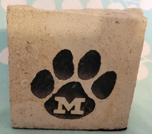 University of Missouri Briefbeschwerer Rock mit Pfotenabdruck mit M Aufdruck - Bild 1 von 7