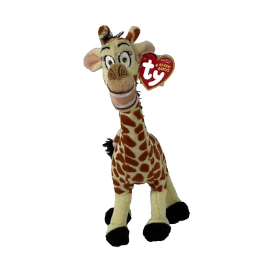 Ty Beanie Babies MELMAN the Giraffe Madagascar Movies W/Tags Plush STICKER - Image 1 of 4