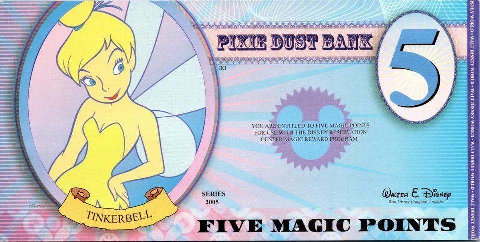 Disney Reservation Center Cast Member Exclusive 5 Magic Points Tinker Bell 2007 - Image 1 of 2