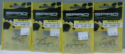 SPRO Size 6 Power Split Ring 4 packs of 6 SPSTLSRN-NSB-6-5 - Image 1 of 3
