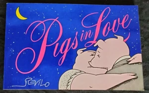 PIGS IN LOVE BY REVILO 1982 CLARKSON N. POTTER FIRST EDITION ILLUSTRATED COMIC - Picture 1 of 3