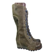 Sorel Cate The Great Knee High Wedge Boot Women size 9 Brown