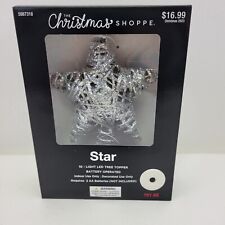 Silver Star Light Up Tree Topper 5 Point