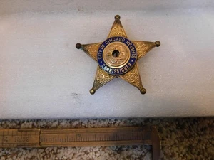 Vecchio distintivo commissario della città di Chicago Heights in pensione - Foto 1 di 4