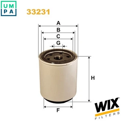 FUEL FILTER 33231 FOR SCANIA 4/-/series/bus P,G,R,T IRIZAR/CENTURY/PB  BOVA - Image 1 of 4