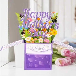 Greeting Card 3D Pop-up Flower Card Happy Mother's Day Card Home Ornaments - Picture 1 of 12