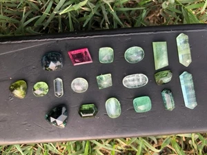 24.00 Carat Afghan Tourmaline Gemstone Lot Variety of Colors & Cuts - Picture 1 of 10
