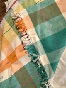 Vintage Boho Tablecloth Blended Orange Pink Blue Yellow Purple Cotton 62x46 In - Picture 1 of 12