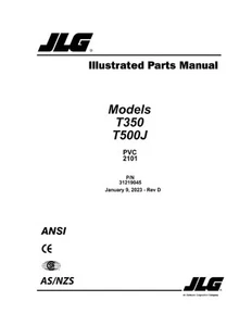 JLG T350 T500J Boom Lift Parts Catalog Manual 31219045 - Picture 1 of 10