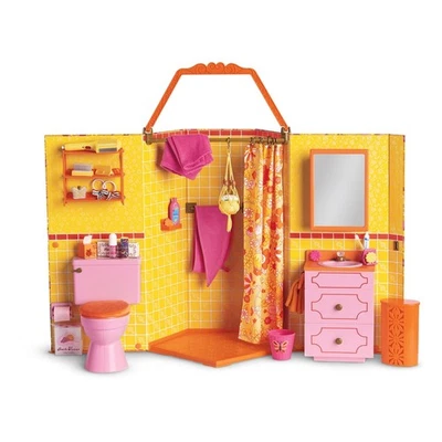 Julie’s Groovy Baño American Girl Julie Colección Años 70 Juego Baño Pelo Foto 1 de 3
