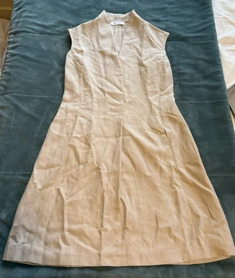 Vestido midi Loro Piana mezcla lino/algodón, talla 44 Foto 1 de 4