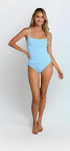 La BlancaIsland Goddess einteiliger Badeanzug kristallblau neu mit Etikett Größe 10 - Bild 1 von 10