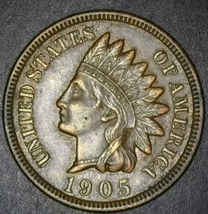 1905 SUPER! 1C Indian Head Cent Choice EF 40 IGC Grade. - Bild 1 von 2