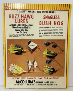 Raro catalogo pesca vintage anni 80 - McCollum's Bass Lures - TUSCALOOSA Alabama - Foto 1 di 4