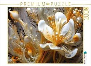 CALVENDO Puzzle Delicato intreccio - fiori pregiati in arancione e oro | 2000... - Foto 1 di 4