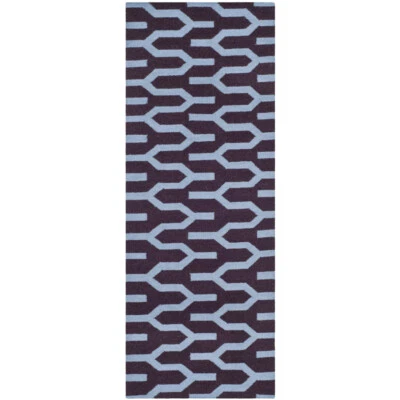 Alfombra SAFAVIEH Dhurries DHU630B tejida a mano púrpura/azul Foto 1 de 4