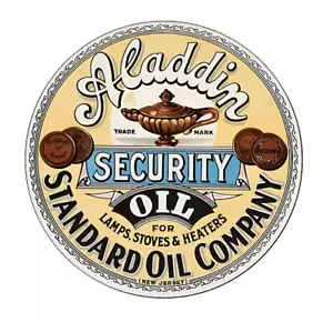 FITS VINTAGE ALADDIN SECURITY GASOLINE Motor OIL PETROLEUM PUMP STICKER DECAL - Bild 1 von 1