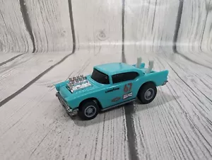 VTG 1976 Hot Wheels 1957 Chevy Power Command Teal Goodyear #67 Pullback Action - Picture 1 of 9
