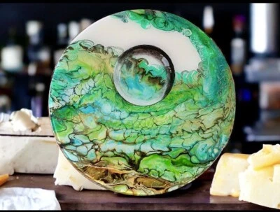 Tocadiscos Fluid Art Lazy Susan de 14 pulgadas, plato para servir, bandeja para queso Foto 1 de 4