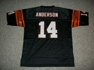 KEN ANDERSON Unsigned Custom Black Cincinnati Sewn New Football Jersey Sze S-3XL - Picture 1 of 2