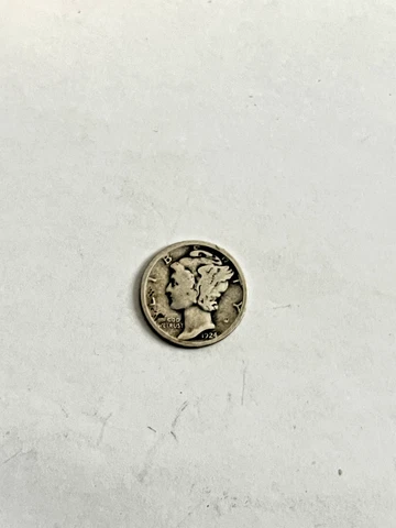 1924-D Mercury Dime F Fine 90% Silver ft bc Cover