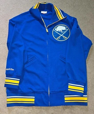 Buffalo Sabres Mitchell & Ness Track Jacket Sz 40 Medium - Image 1 of 4