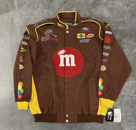 Vintage Nascar MM Jacket Chase Authentics Kyle Busch 2XL M&M’s NWT Cover