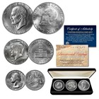 1976 Bicentennial U.S. Coins JFK Half / IKE Dollar / Quarter 3-Coin Set with BOX