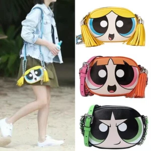 Y2K The Powerpuff Girls Blossom Bubbles Buttercup Cartoon Shoulder Bag Gift - Picture 1 of 10