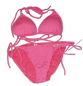 CLASSIC HOLLISTER CALIFORNIA GIRLS TWO PIECE SWIM SUIT BIKINI FUSCHIA PINK SM/MD - Picture 1 of 6