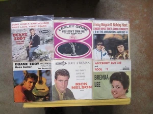 8 1950'S-60'S PICTURE SLEEVES 2- PAUL ANKA,2-DUANE EDDY,RICK NELSON, LESLEY GORE - Picture 1 of 2